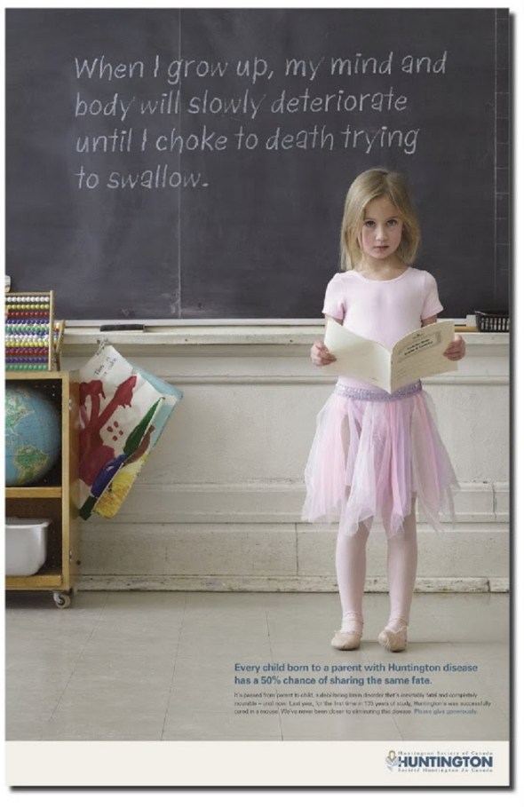 Photo credit goes to: Huntington Society of Canada PSA