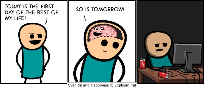 procrastination Cyanide and happiness