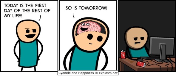 procrastination Cyanide and happiness