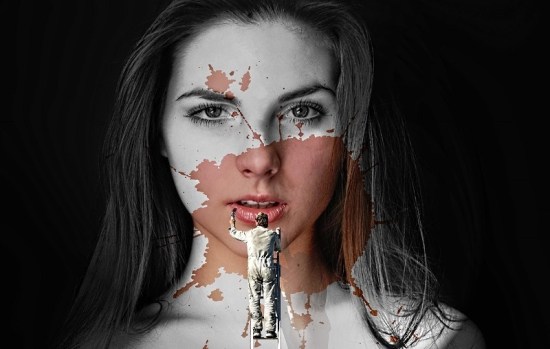 Womans face during ovulation