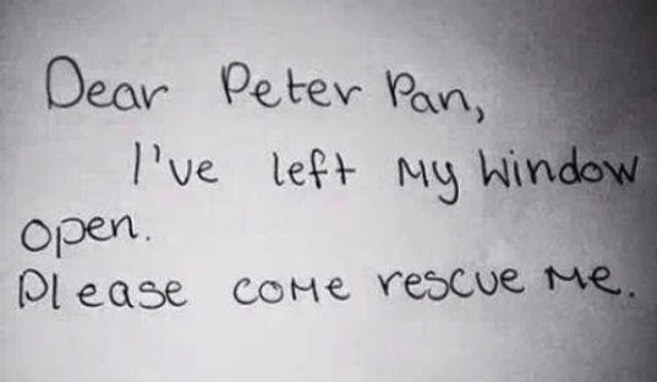 peter pan come rescue me