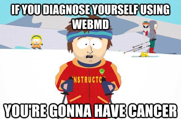webMD cancer scare