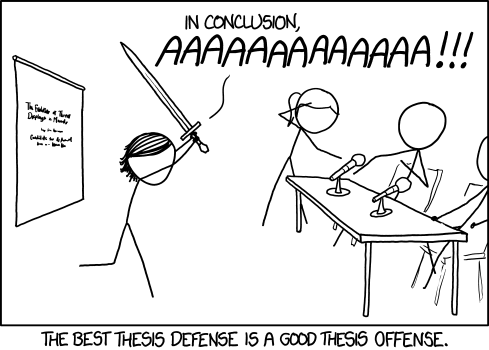 Day 100 - PhD defense offense