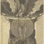 From Dante's Inferno, a drawing of Lucifer in hell