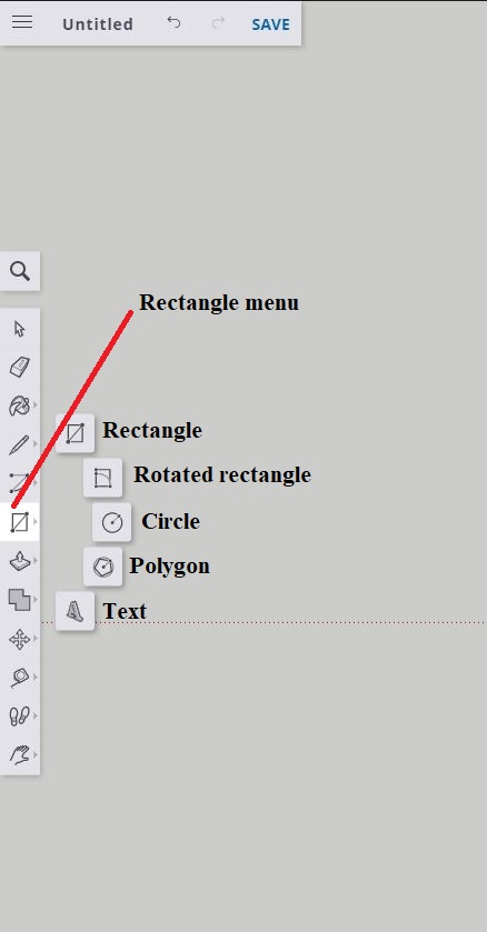 Sketchup rectangle menu