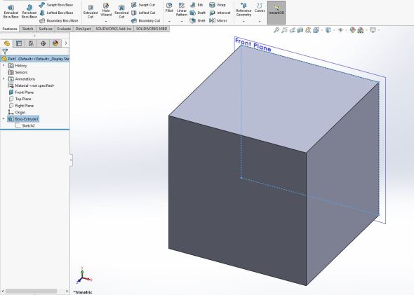 Solidworks cube