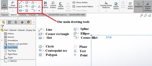 Solidworks drawing menu