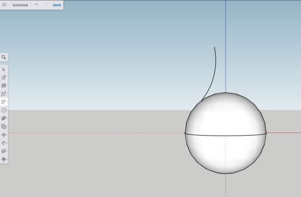 Sketchup - arc step 1