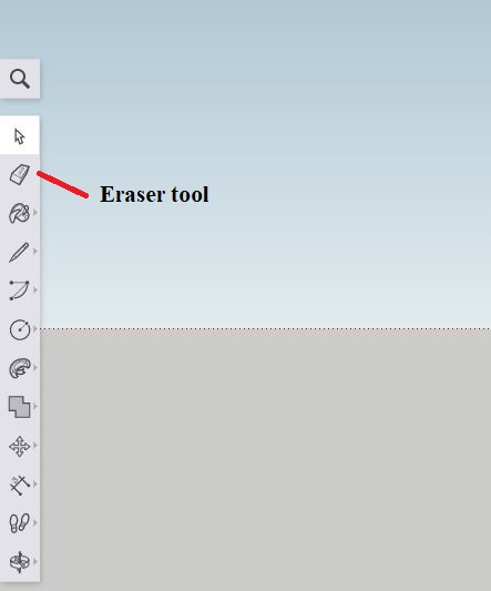 Sketchup - eraser tool