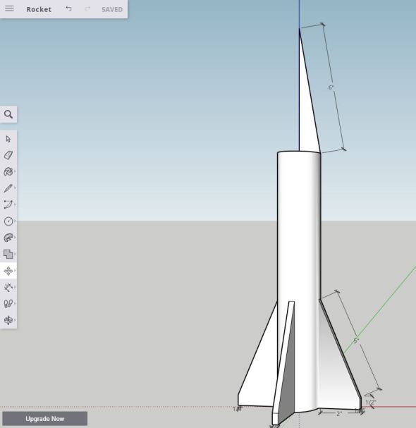 Sketchup - nose cone drawing