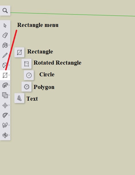Sketchup - Rectangle menu