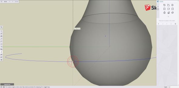 Sketchup- rotate arc