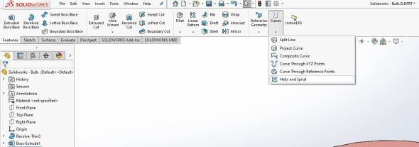 Solidworks - helix menu